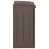 Trash Bin with 2 Doors Brown 25.6"x17.7"x34.6" PP