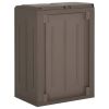 Trash Bin with 2 Doors Brown 25.6"x17.7"x34.6" PP