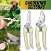 2 Pack Garden Pruning Shears Set Bypass Branch Pruner Straight Blade Scissors US