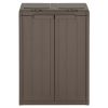 Trash Bin with 2 Doors Brown 25.6"x17.7"x34.6" PP