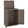 Trash Bin with 2 Doors Brown 25.6"x17.7"x34.6" PP