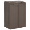 Trash Bin with 2 Doors Brown 25.6"x17.7"x34.6" PP