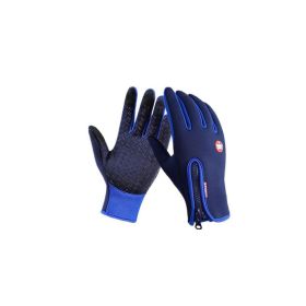 Women's Cold Winter Ski Camping Screen Touch Warm Gloves For Outdoor (Color: Blue)