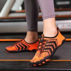 Men's And Women's Non-slip Five-finger Mountaineering Fitness Shoes (Option: D025 Orange-44)