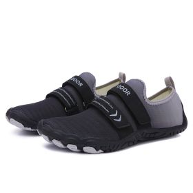 Fitness Yoga Outdoor Large Size Hiking Shoes (Option: A05 black-45)